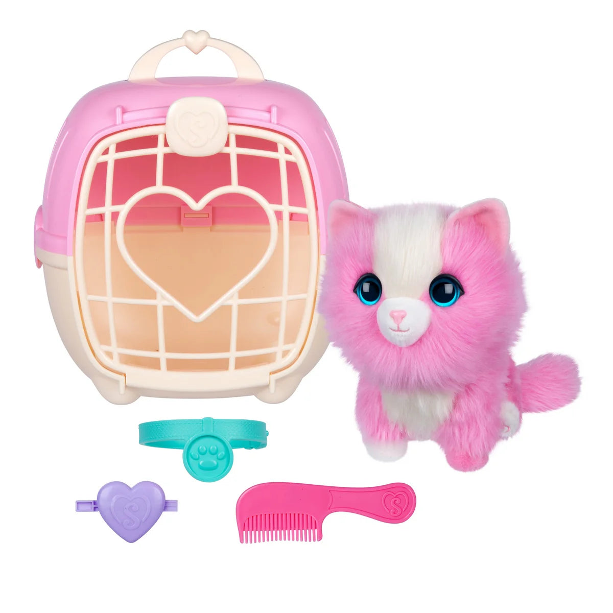 Peluche Rescátame Con Casita Y Accesorios Scruff A Luvs - Gato Rosado