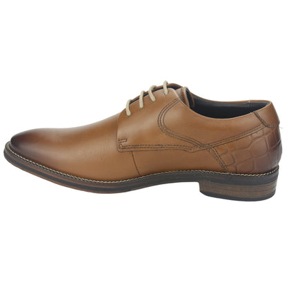 Zapato Hombre Con Cordon 3941 Cuero Café Whisky