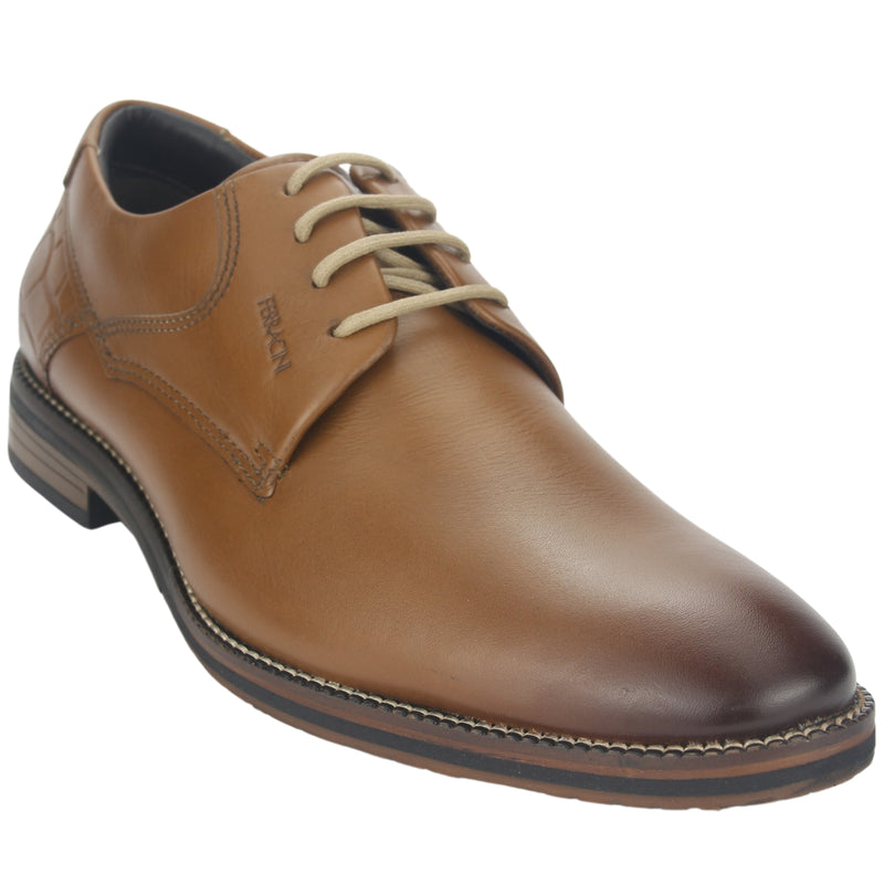 Zapato Hombre Con Cordon 3941 Cuero Café Whisky