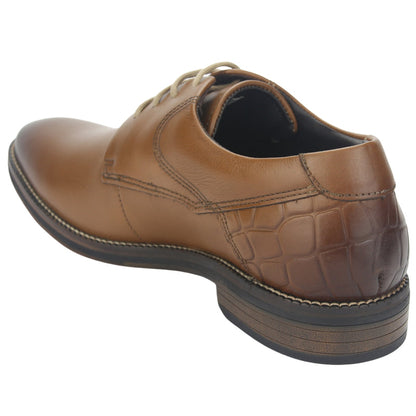 Zapato Hombre Con Cordon 3941 Cuero Café Whisky