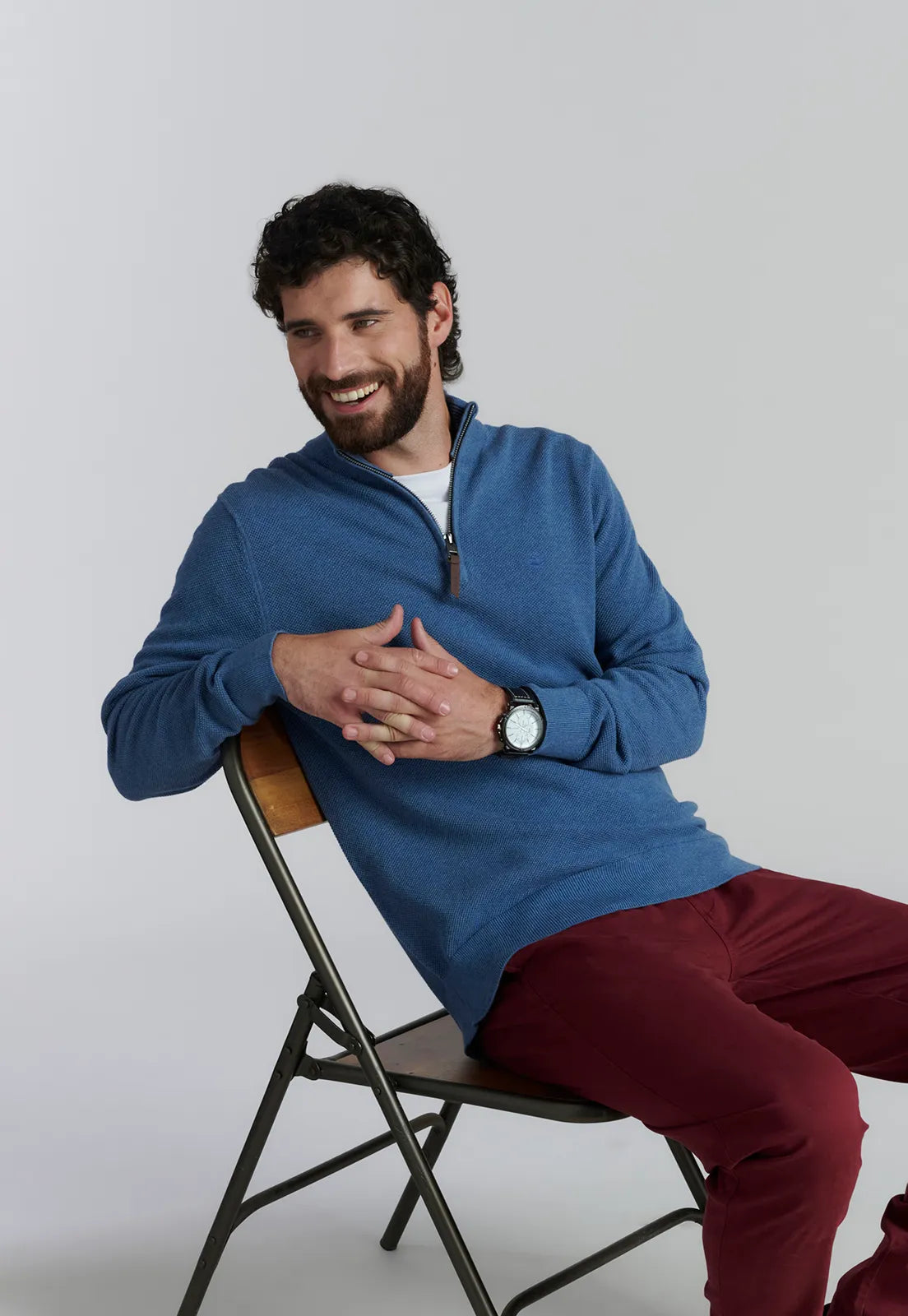 Sweater Hombre Baytown F Business Lt Blue