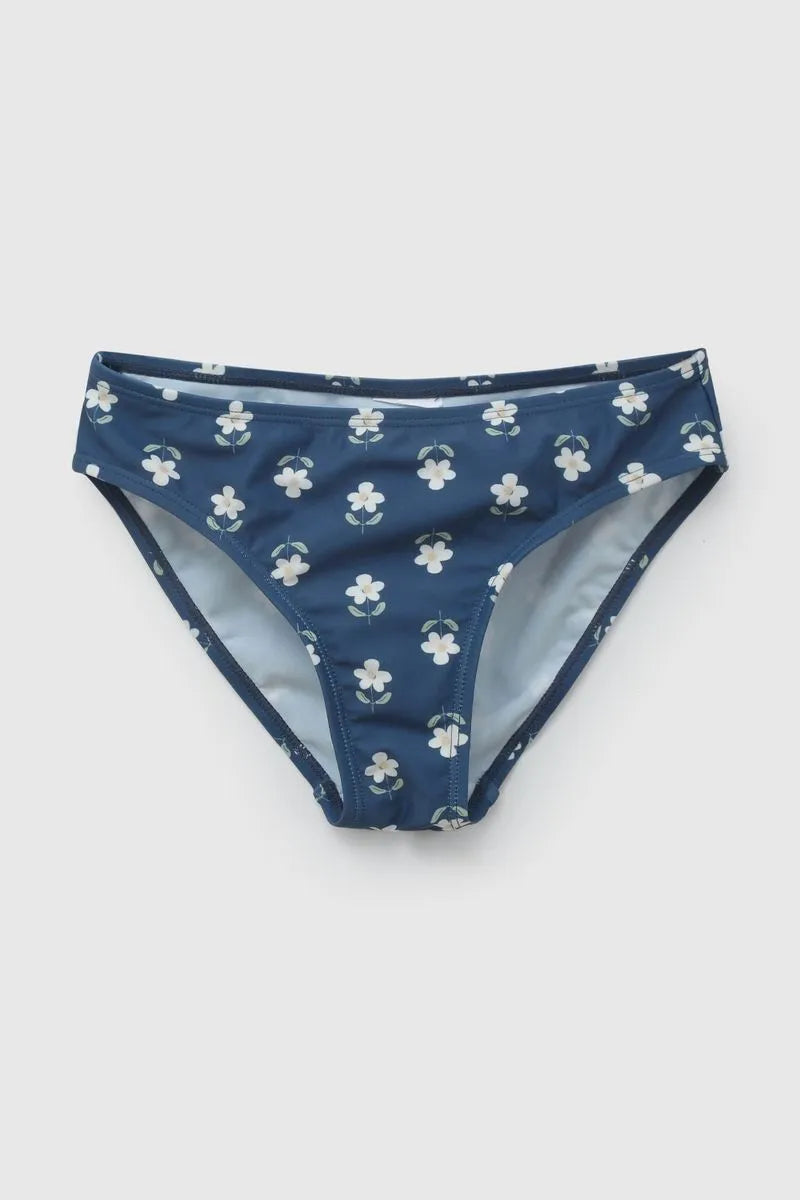 Bikini Niña Flores Azul