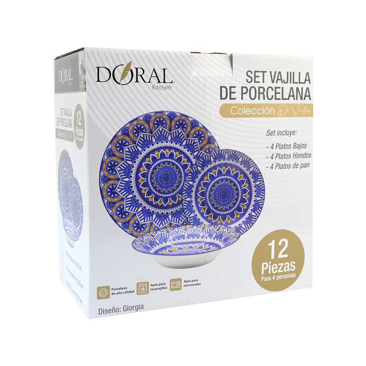 Vajilla Doral  12 Piezas Giorgia
