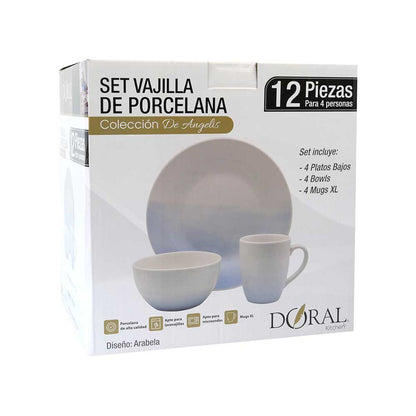 Vajilla Doral  12 Piezas Arabella