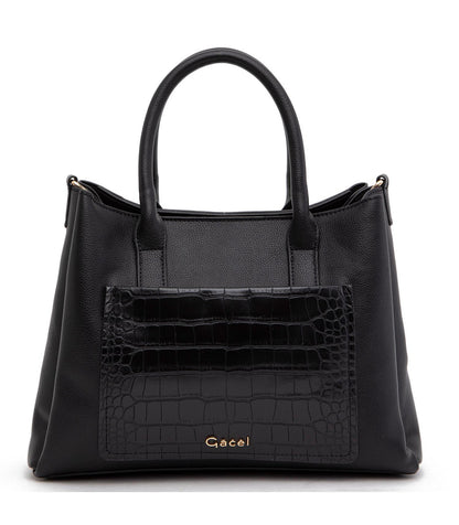 Cartera Mujer Dos Asas Mediana Negro