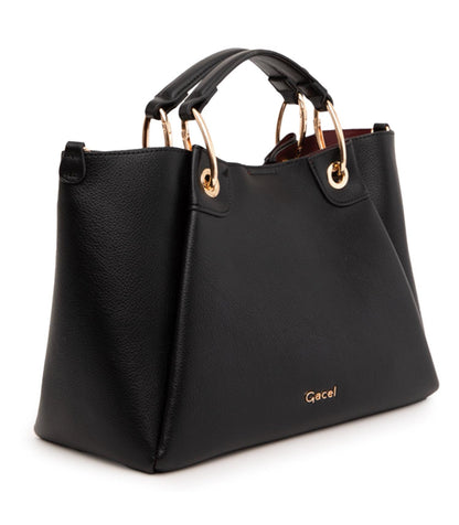 Cartera Mujer Dos Asas CAR3485 Mediana Negro