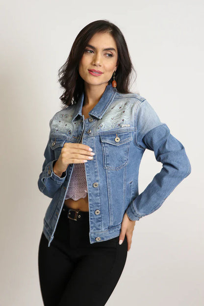 Chaqueta Mujer 4676 Celeste