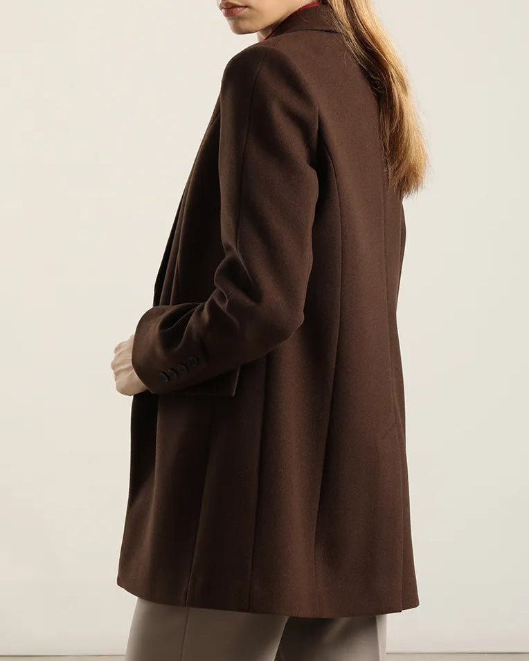 Chaqueton Mujer Basico Muflon Chocolate