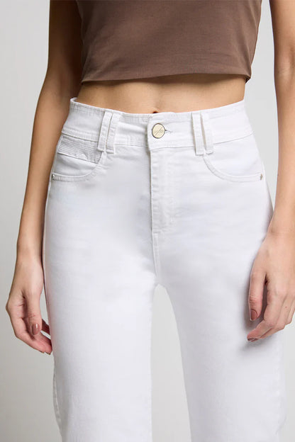 Jeans Mujer Tiro Alto Recto 5289 Blanco