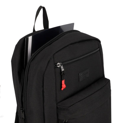 Mochila + Bolso + Estuche + Lonchera Megapack Niño Negro-Rojo