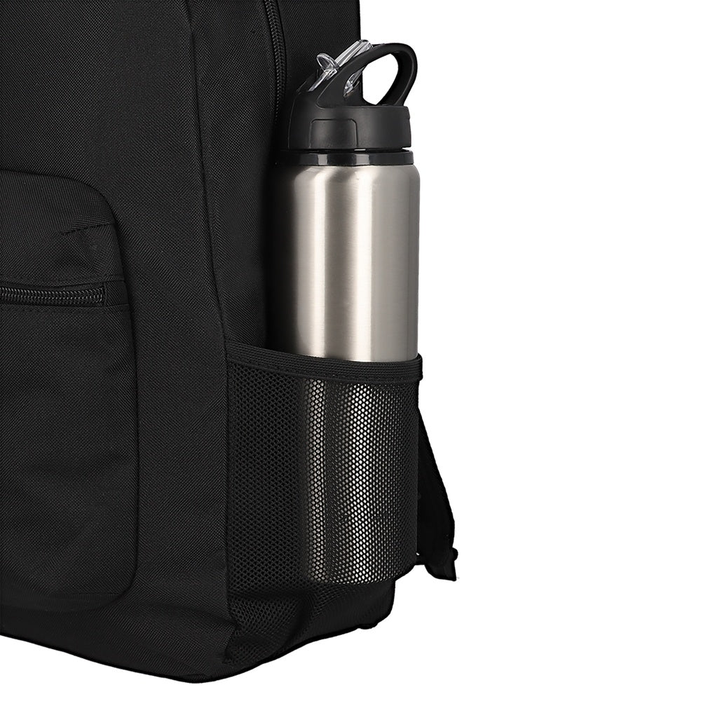 Mochila Triple Pack + Estuche + Lonchera Niña Negra-Rosada