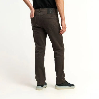 Pantalon Hombre Straight Tiro Alto Cafe