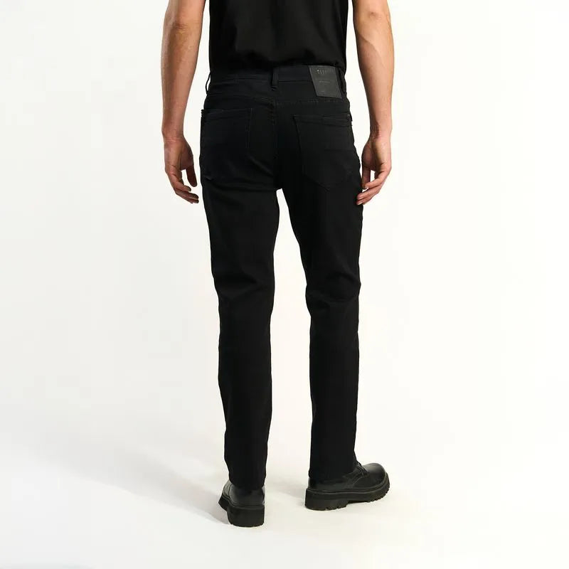 Pantalon Hombre Straight Tiro Alto Negro