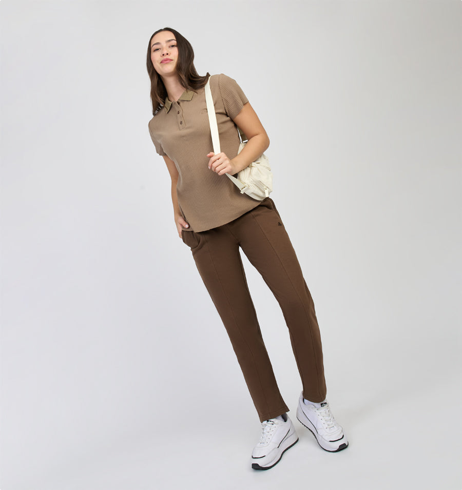 Pantalon Mujer Loreta Cafe Oscuro