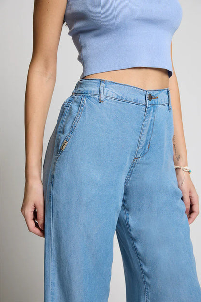 Pantalon Mujer Tencel 5194 Celeste