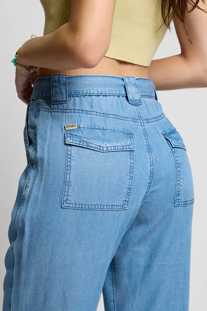 Pantalon Mujer Tencel 5196 Celeste