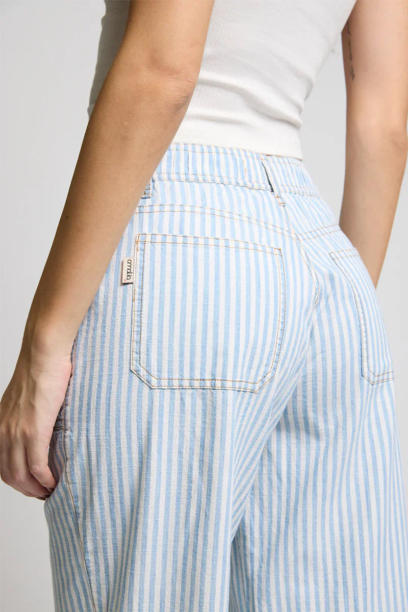 Pantalon Mujer de Verano Wide Leg 5284 Celeste