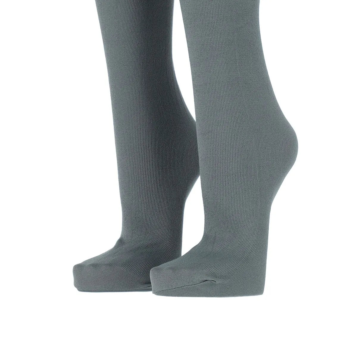 Panty Niña Escolar Acanalado Plomo