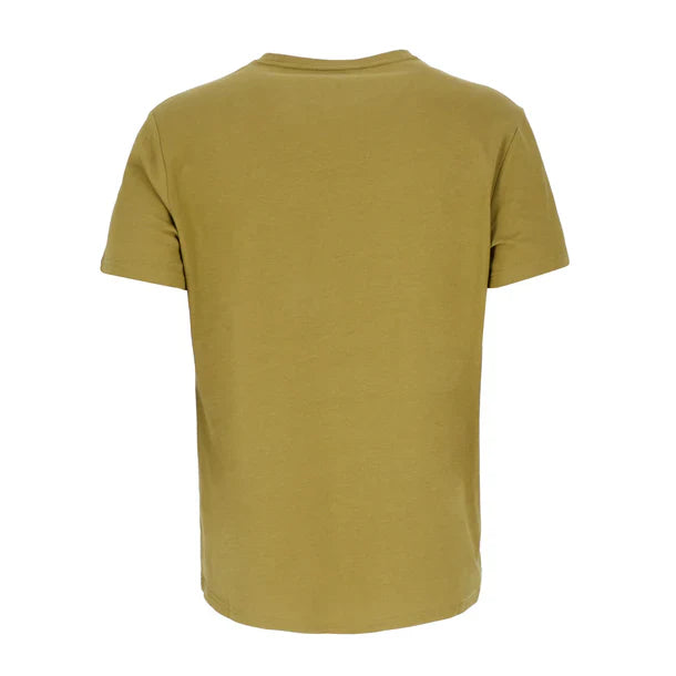 Polera Hombre Manga Corta Mountain Logo Oliva