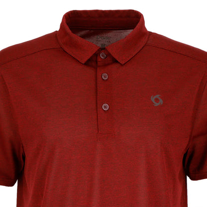 Polera Hombre Polo Deportiva Manga Corta Lava Burdeo