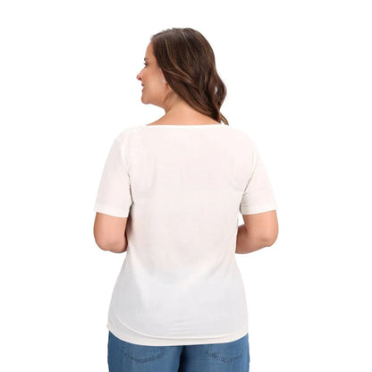 Polera Mujer Modal Ivory