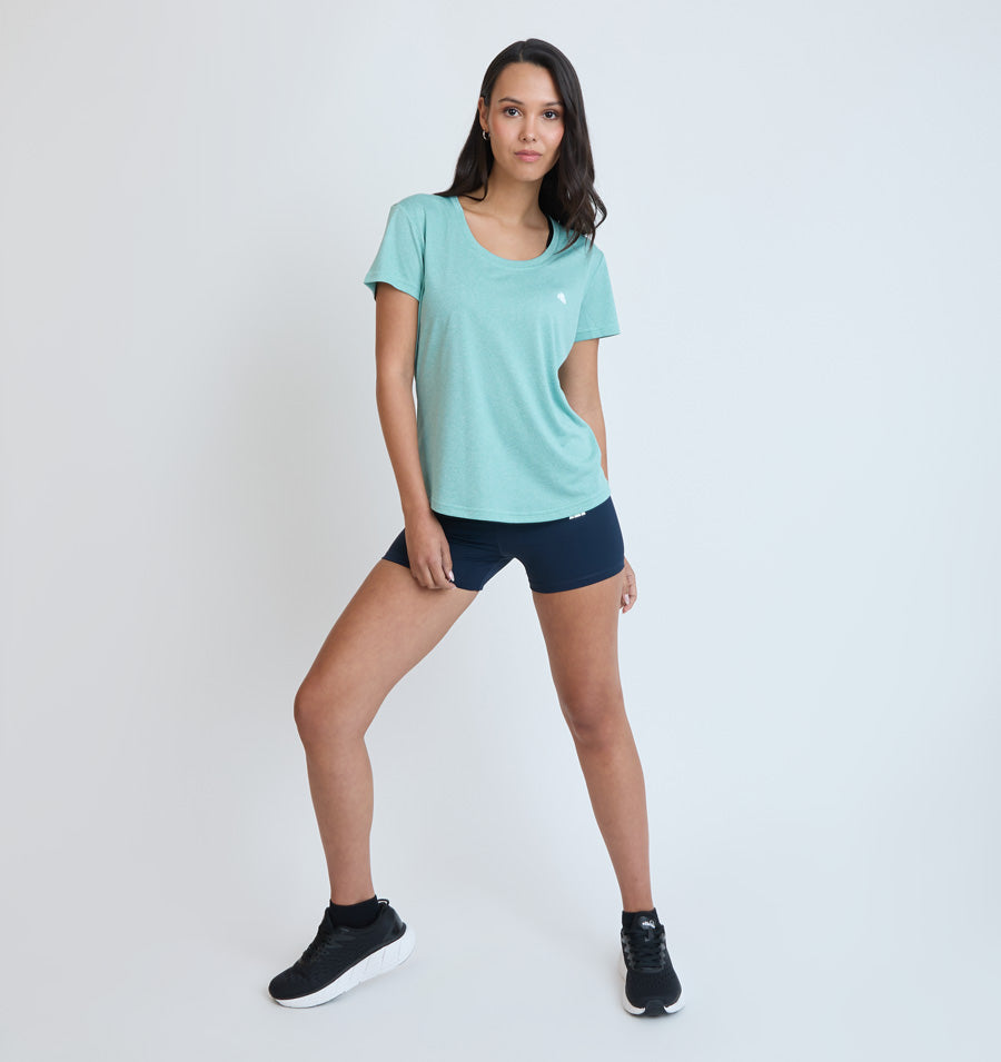 Polera Mujer Deportiva Estrella Verde Claro