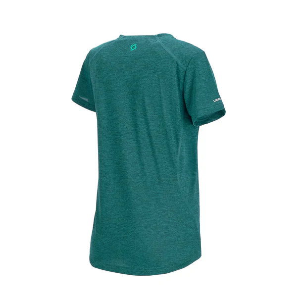 Polera Mujer Deportiva Manga Corta Lava Verde Azulado