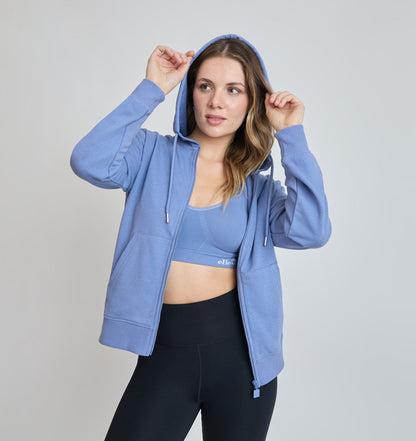 Poleron Mujer Deportivo Celeste Azul Piedra