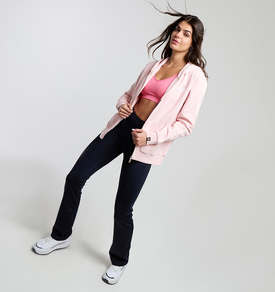 Poleron Mujer Deportivo Celeste Rosado