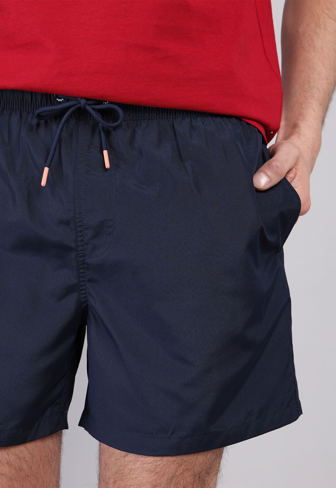 Short De Baño Liso Azul