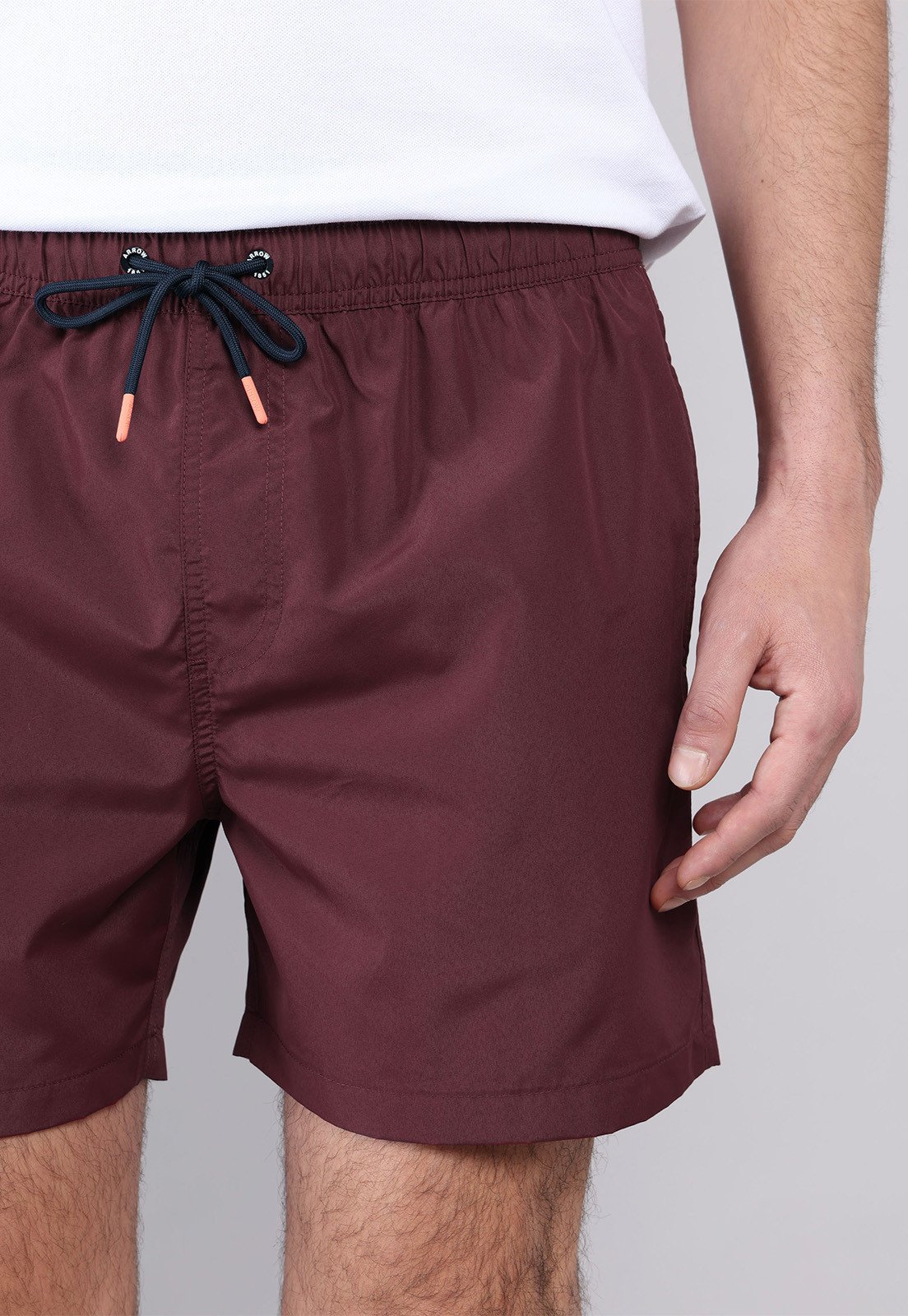 Short De Baño Liso Rojo