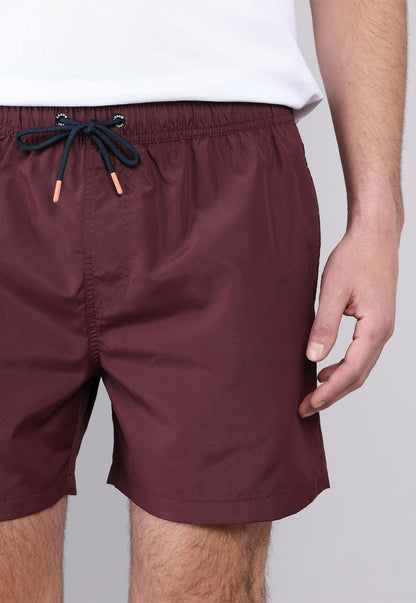 Short De Baño Liso Rojo