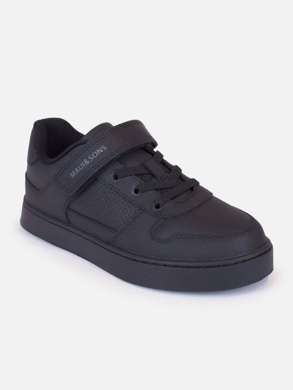 Zapatillas Niño Escolar Poke Low Cordones Elásticos Black