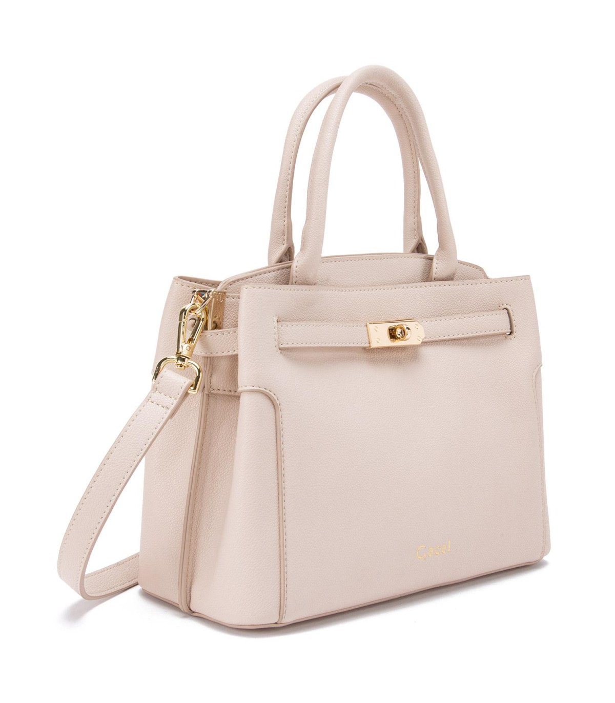 Cartera Mujer Dos Asas Pequeña Off White