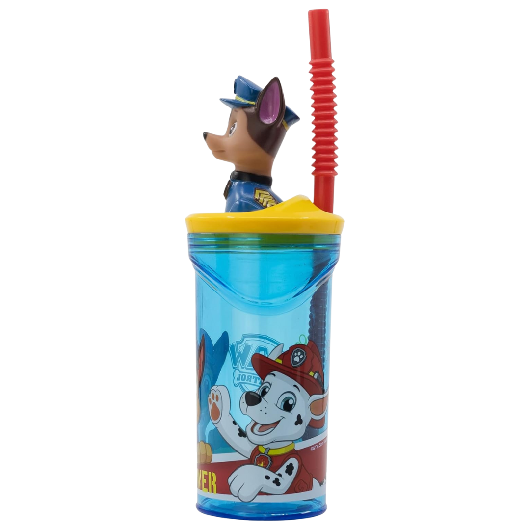Vaso Paw Patrol Toma jugo  Figura 3d Azul 360ml