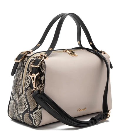Cartera Mujer Dos Asas Mediana Off White