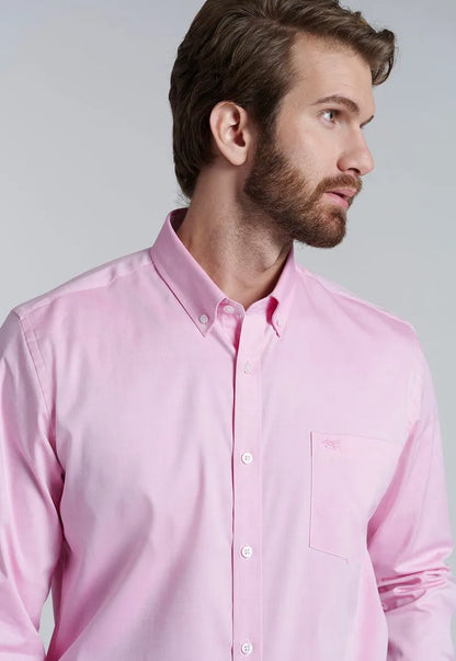 camisa-hombre-smart-casual-oxford-fucsia