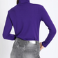 Blusa Mujer Top básico cuello subido violeta liola