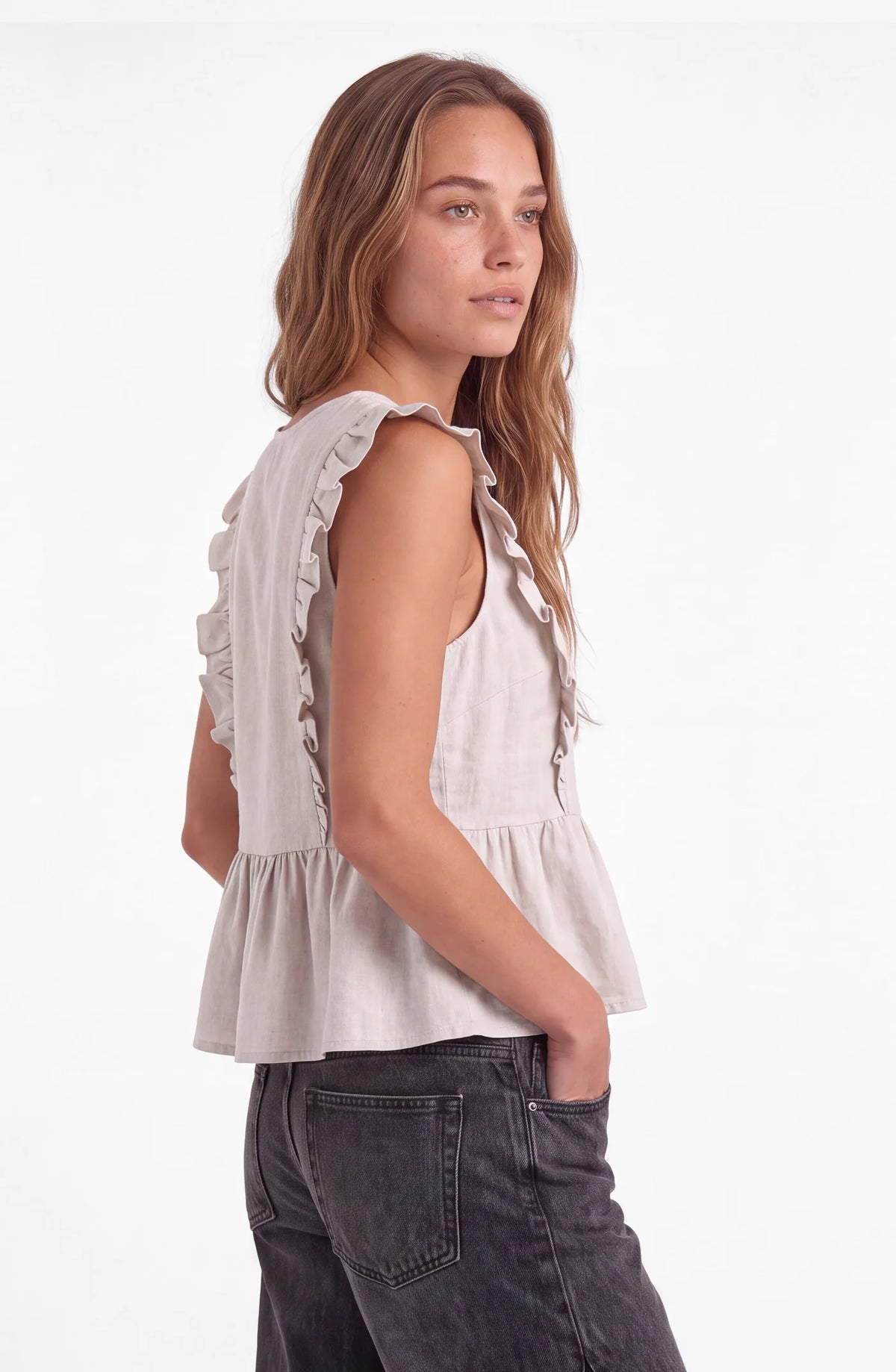 Blusa Mujer Vuelos Ecru