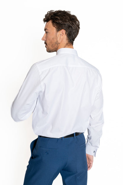 Camisa Hombre Cuello Paloma Blanca