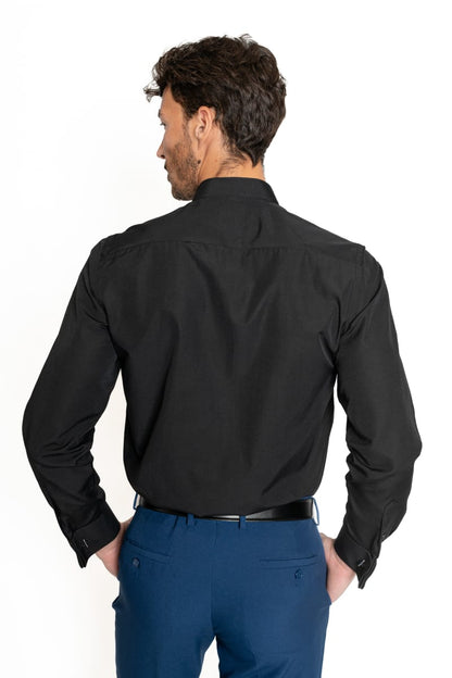 Camisa Hombre Cuello Paloma Negra