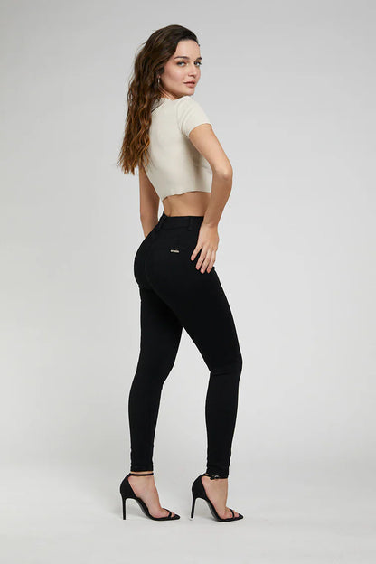 Jeans Mujer Tiro Alto Pitillo 4915 Negro