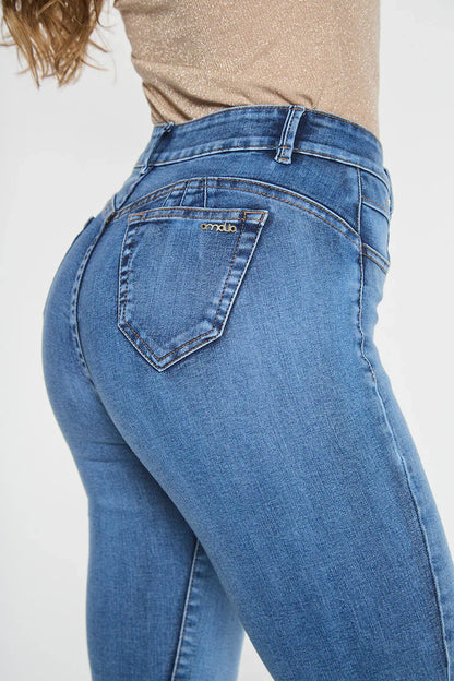 Jeans Mujer Tiro Alto Pitillo 5066 Azul