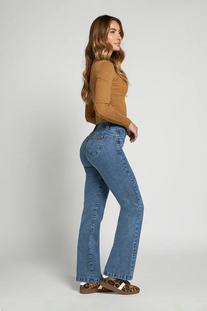 Jeans Mujer Tiro Alto Recto 5059 Azul