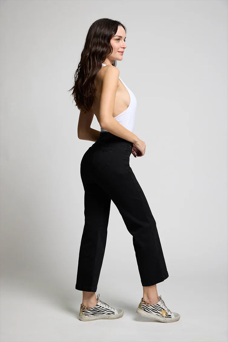 Jeans Mujer Tiro Alto Recto 5280 Negro
