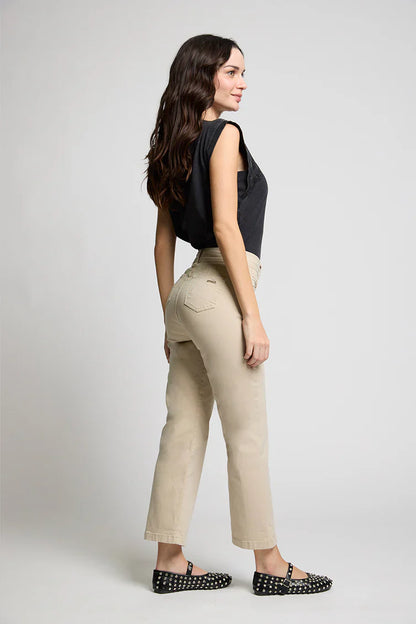 Jeans Mujer Tiro Alto Recto 5288 Beige