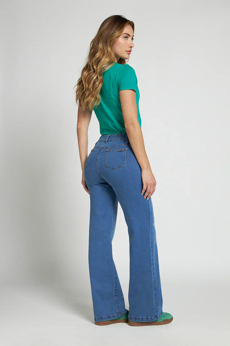 Jeans Mujer Wide Leg 5033 Azul