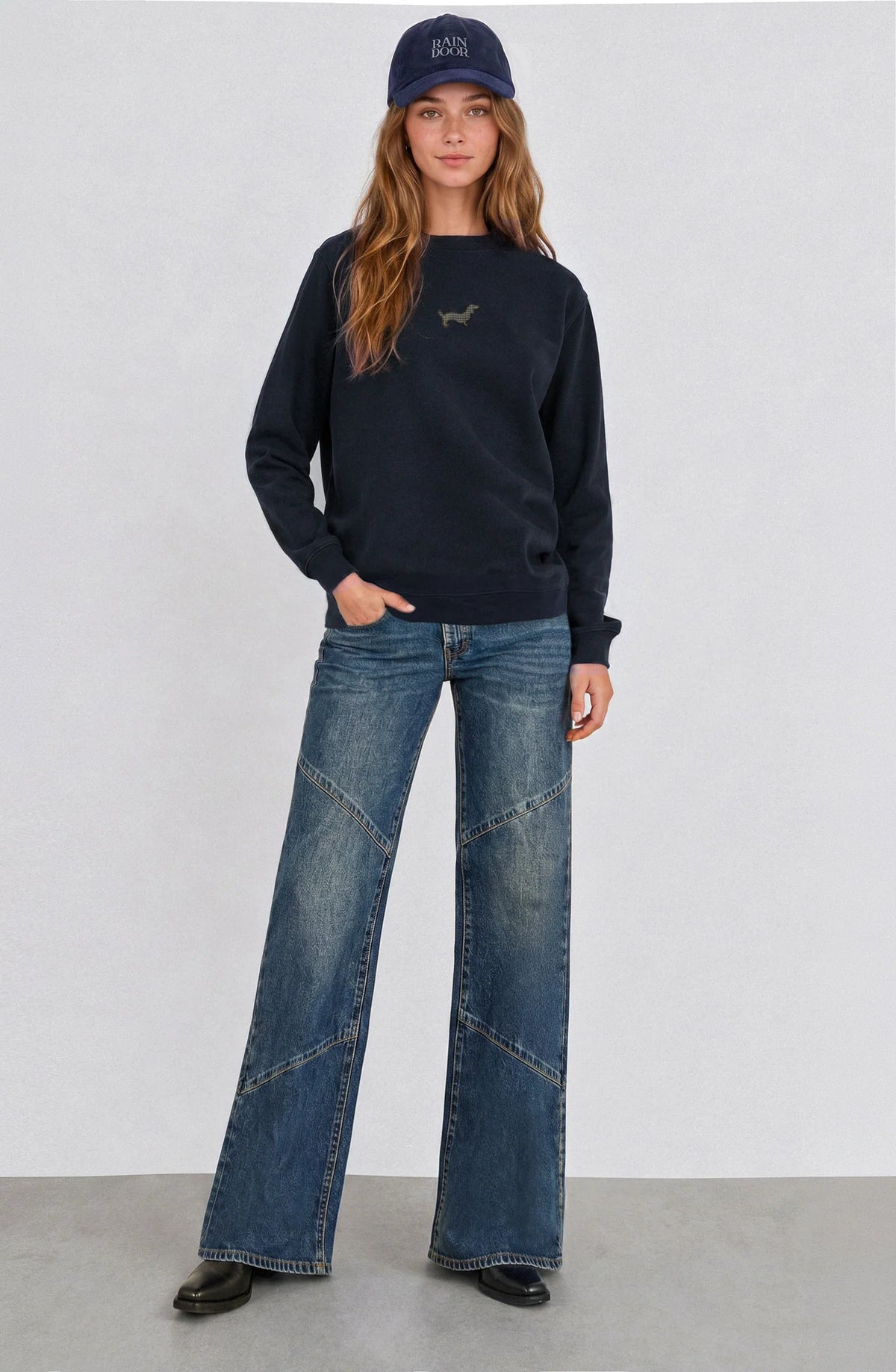 Pantalón Mujer Costuras Dark Blue
