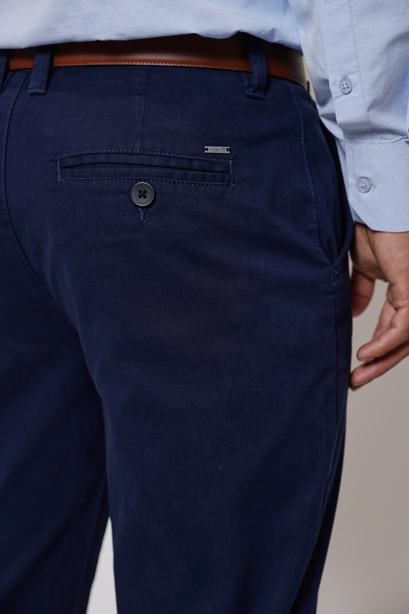 Pantalon Hombre Algodón Spandex Navy