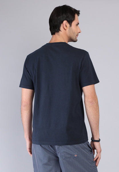 Polera Hombre Cuello Redondo Stone Wash Navi